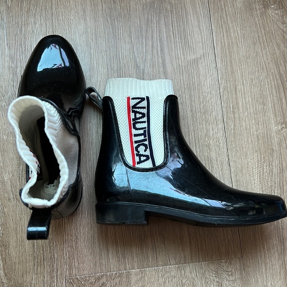 Nautica Women’s Black Rubber Ankle Rain Boots Size 6 - Picture 17 of 17